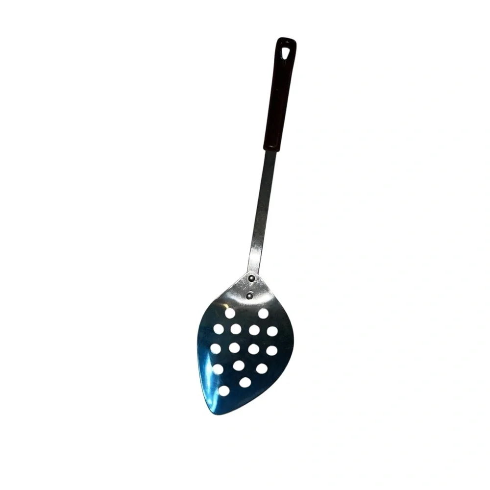 kaylan stainless steel slotted spoon kitchen utensil vintage retro